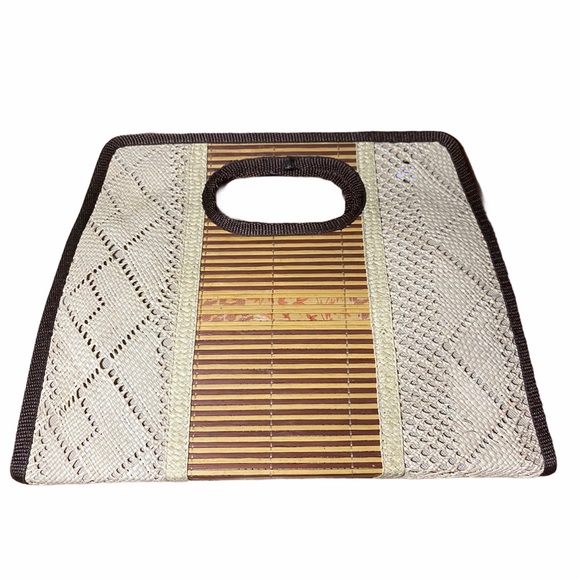 Wooven Palm Clutch Tote Bag - Picture 5 of 7